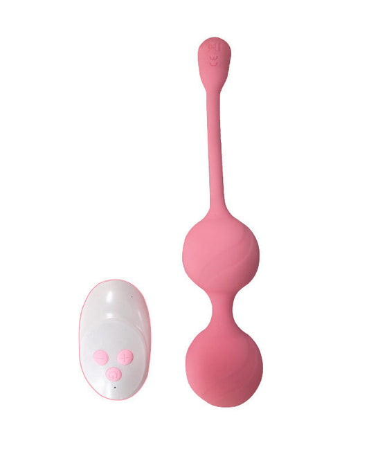 Remote-Controlled Kegel Ball Duo – Silicone Pelvic Trainer with Vibration