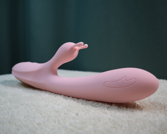 Curved Dual-Stimulation Silicone Rabbit Vibrator