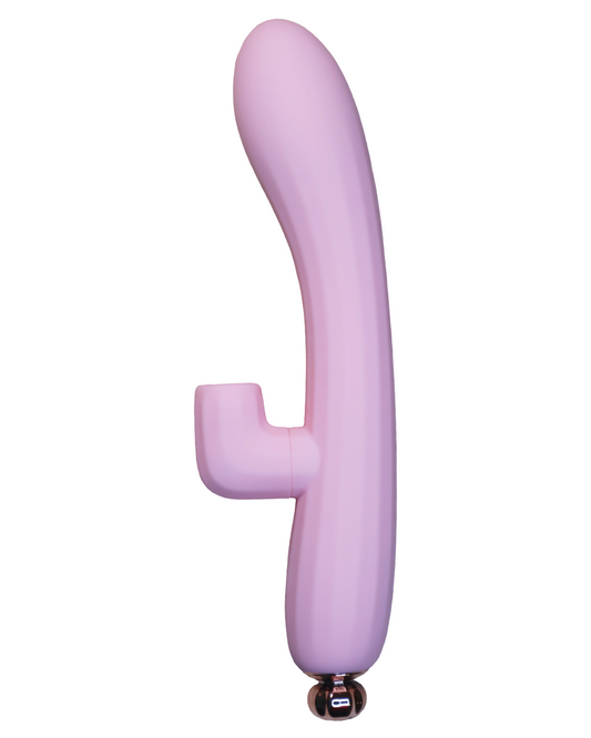 Dual-Stimulation G-Spot & Clitoral Vibrator – Soft Silicone (Pink)