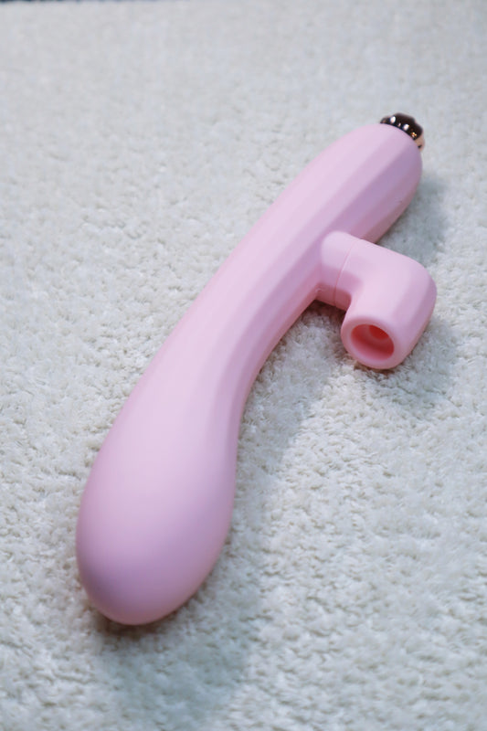 Dual-Stimulation G-Spot & Clitoral Vibrator – Soft Silicone (Pink)