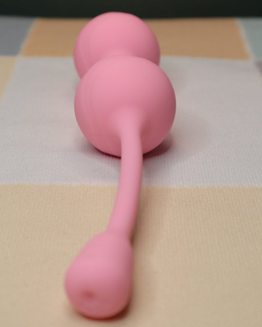 Remote-Controlled Kegel Ball Duo – Silicone Pelvic Trainer with Vibration
