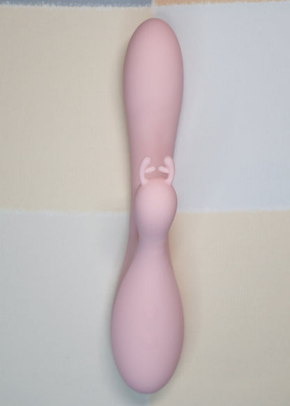 Curved Dual-Stimulation Silicone Rabbit Vibrator
