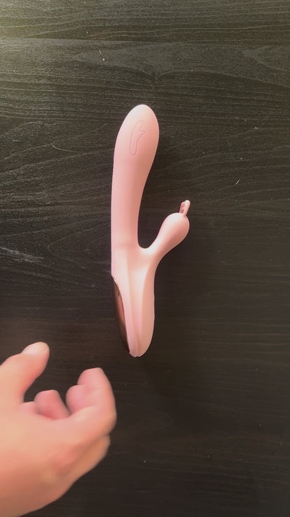 Curved Dual-Stimulation Silicone Rabbit Vibrator