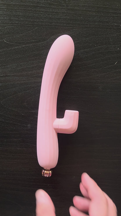 Dual-Stimulation G-Spot & Clitoral Vibrator – Soft Silicone (Pink)